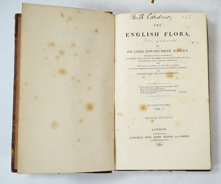 Smith, James Edward and Sowerby, James (illustrator) - English Botany; or, Coloured Figures of British Plants with their Essential Characters, Synonyms, and Places of Growth, 2nd edition, 7 vols (of 12), with 1407 hand-c